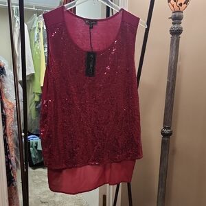 D&G Pink Sequin Sleeveless Blouse